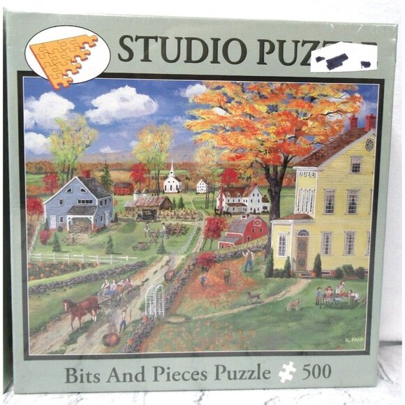 Bits and Pieces Puppies & Country Santa Puzzles Lot Of 3 NEW 500 & 1000 Pieces - Picture 4 of 5